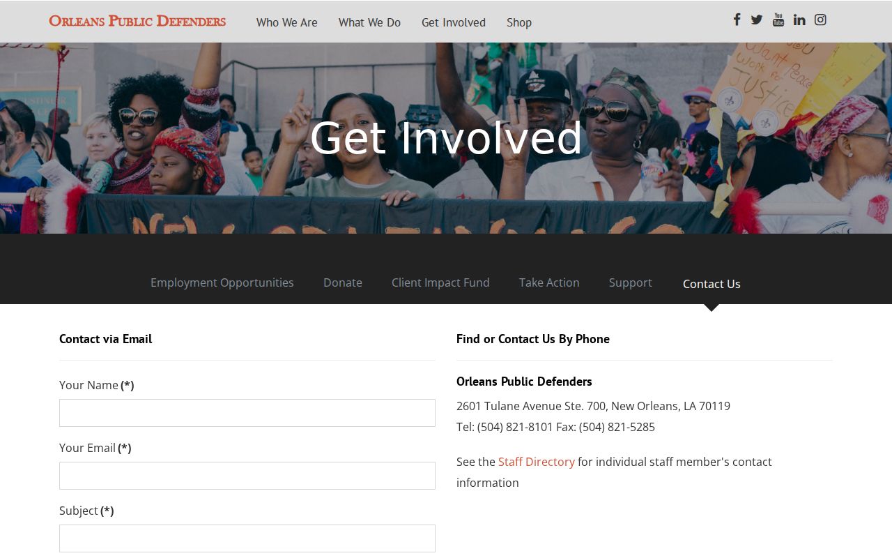 New Orleans criminal records context at Orleans Public Defenders